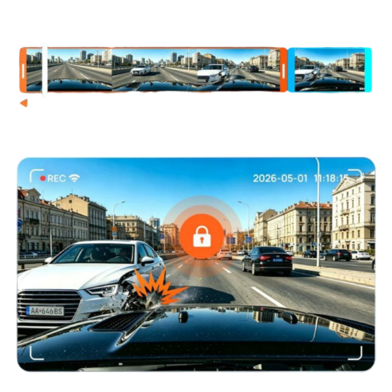 70mai - داش كام A810 Lite 4k اماميه 4k خلفيه 1080