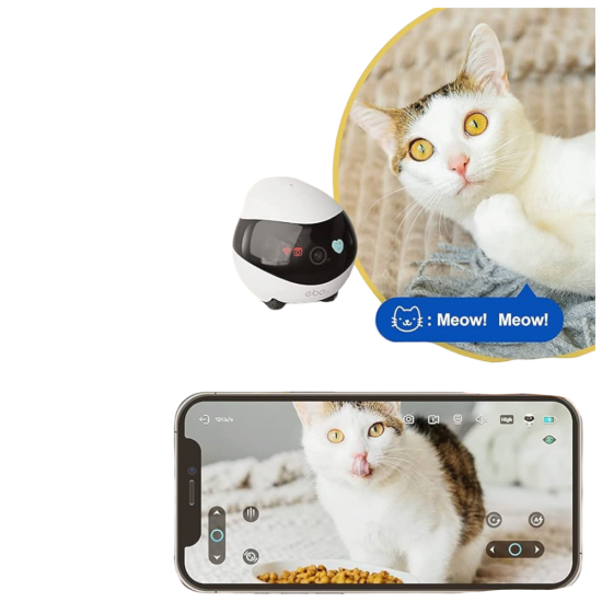 Enabot - كاميرة روبوتيه لمراقبة الاطفال داخليه بدقة 1080 بكسل Enabot - كاميرة روبوتيه لمراقبة الاطفال داخليه بدقة 1080 بكسل