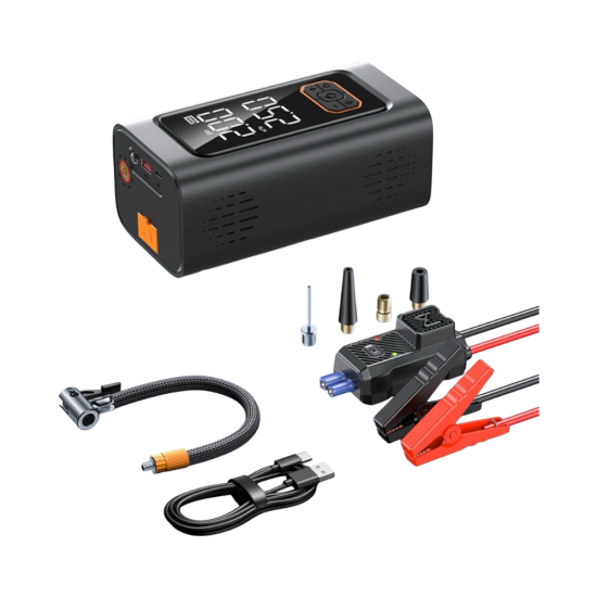 CC208 - مشغل سياره 5 في 1 اشتراك + منفاخ هواء + اضاءة + بور بانك + ميزان هواء 8000mAh CC208 - مشغل سياره 5 في 1 اشتراك + منفاخ هواء + اضاءة + بور بانك + ميزان هواء 8000mAh