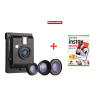 LOMOGRAPHY - كاميرة لومو فورية مع 3 عدسات اسود