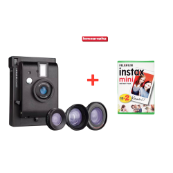 LOMOGRAPHY - كاميرة لومو فورية مع 3 عدسات اسود