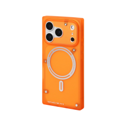 WAKCAS - كفر ايفون 17 شفاف اورنج