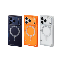 WAKCAS - كفر ايفون 17 شفاف اورنج