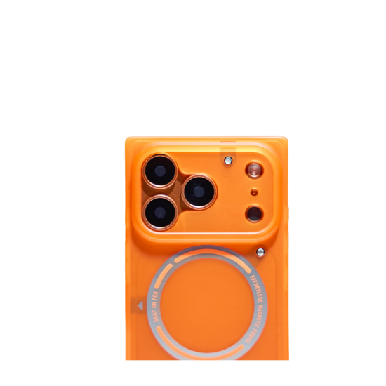 WAKCAS - كفر ايفون 17 شفاف اورنج