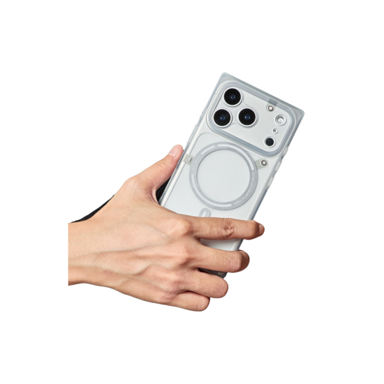 WAKCAS - كفر ايفون 17 شفاف اورنج