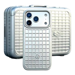 RIMOWA - كفر ايفون 17- 18 ريموا ستيل سلفر 