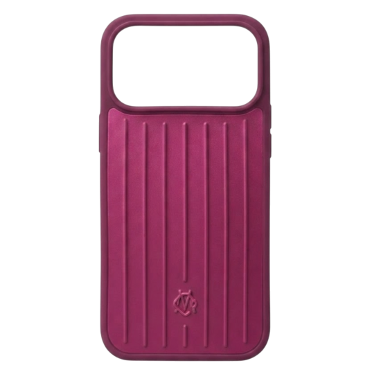 RIMOWA - كفر ايفون 17- 18 ريموا ستيل كلاسيكي عودي