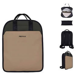 Remax- شنطة ظهر ريماكس BAG-10 زيتي - بيج 