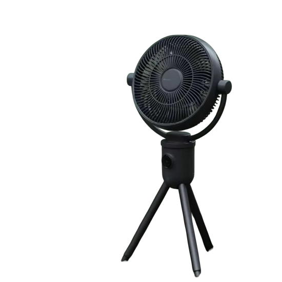 AISOLOE - مروحة F12 محموله مع اضاءة LED ابيض- اسود