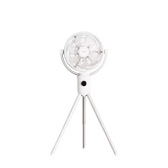 AISOLOE - مروحة F12 محموله مع اضاءة LED ابيض- اسود