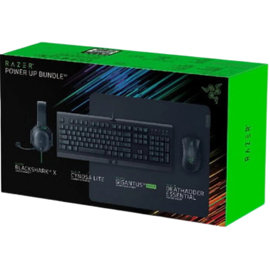 POWER UP V2 RAZER لوحة مفاتيح +سماعة راس + ماوس من رايزر