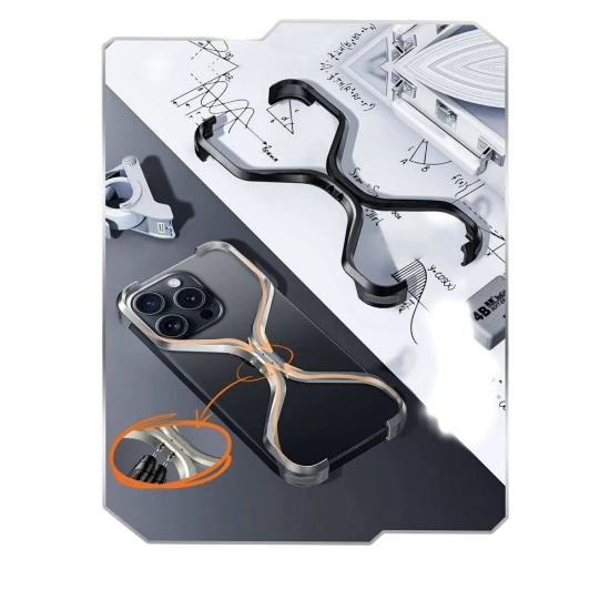 إطار  بتصميم عصري اسود  ايفون 16