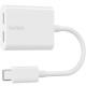 وصلة روك ستار محول USB=C صوت+ محول شحن USB=C اسود-ابيض