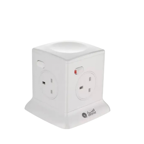 الفنار توصيلة كهربائية 4 منافذ 2.5 متر ابيض