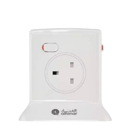 الفنار توصيلة كهربائية 4 منافذ 2.5 متر ابيض