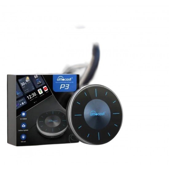 اوتوكاست - مشغل Carplay p3 بسعة 128GB ذاكره عشوائيه رام 8GB من Ottocast