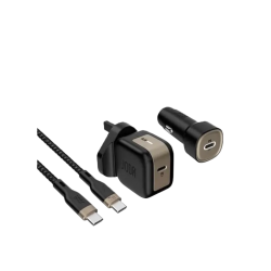 بكج شواحن 3 في 1 شاحن جداري+ فيس سياره وسلك تايب سي قوة 30W من جودا 