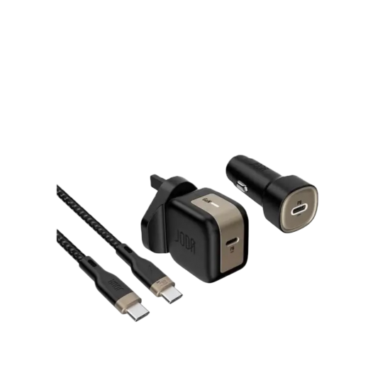 بكج شواحن 3 في 1 شاحن جداري+ فيس سياره وسلك تايب سي قوة 30W من جودا