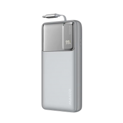 بور بانك شحن سريع  20 الف امبير بقوة 65W من MAXCO - سلفر 