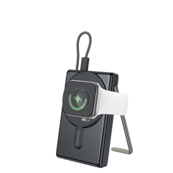 بور بانك شحن لا سلكي للجوال والسماعه والساعه  10 الف امبير بقوة 38.5W من MAXCO - اسود 