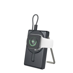 بور بانك شحن لا سلكي للجوال والسماعه والساعه  10 الف امبير بقوة 38.5W من MAXCO - اسود 