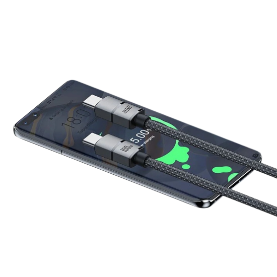 2BE - سلك شاحن توبي USB-c+نقل بيانات بقوة 100w من ماركة 2BE 2BE - سلك شاحن توبي USB-c+نقل بيانات بقوة 100w من ماركة 2BE