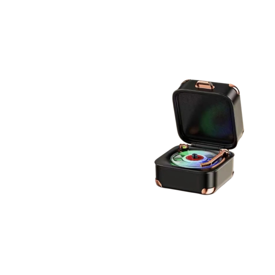 سبيكر لاسلكي من ريماكس بتصميم حقيبة كلاسيكيه صغيره M71 اسود- ابيض