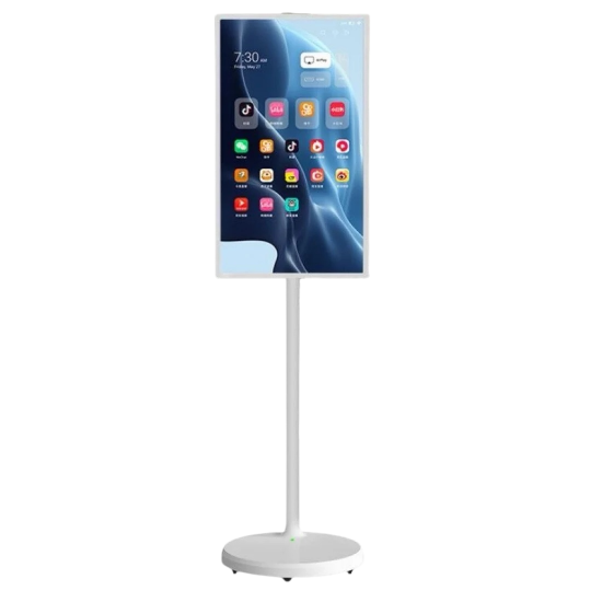 شاشة لمس ذكية متنقلة بنظام الاندرويد 4K مع إستاند وكاميرا مقاس 27 بوصه