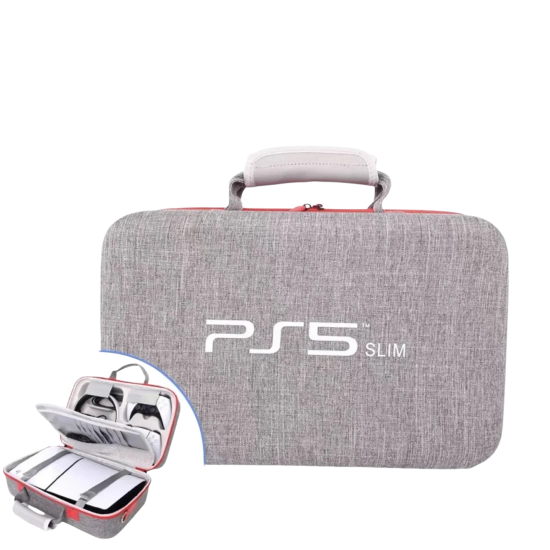 شنطة بلاستيشن 5 سليم اسود-ازرق-رمادي