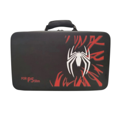 شنطة بلاستيشن 5 سليم شعار سبايدر مان اسود-رصاصي