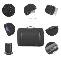 شنطة لابتوب- ايباد داخليه مخمليه من كينجسون - اسود 