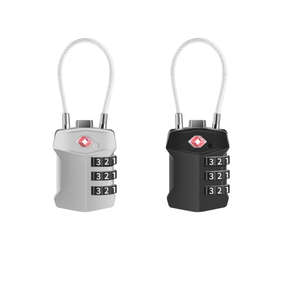 قفل حقيبة سفر ب 3 ارقام من COTECI سلفر-اسود