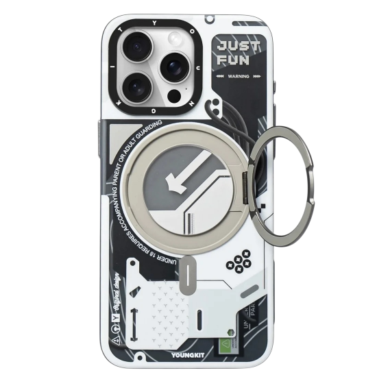 كفر JUST FUN ايفون 15 برو ماكس من YOUNGKIT ابيض