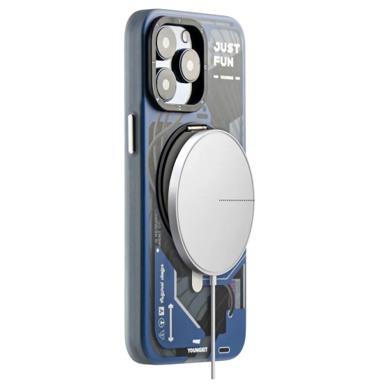 كفر JUST FUN ايفون 16-15 برو ماكس من YOUNGKIT ازرق