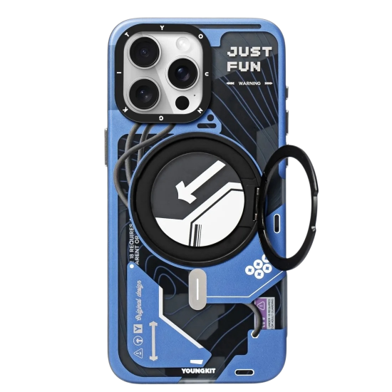 كفر JUST FUN ايفون 16-15 برو ماكس من YOUNGKIT ازرق