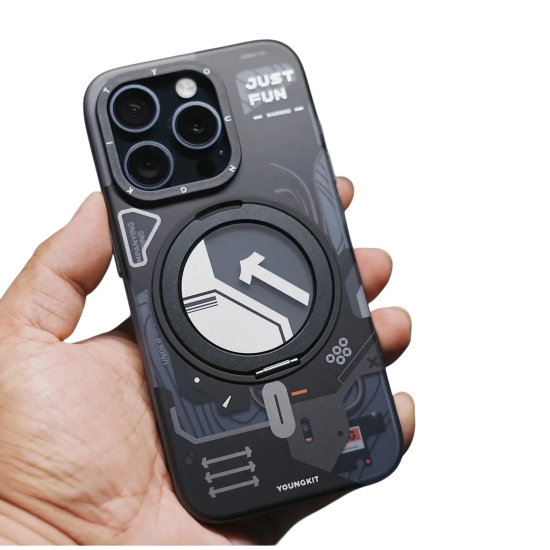 كفر JUST FUN ايفون 16-15 برو ماكس من YOUNGKIT اسود