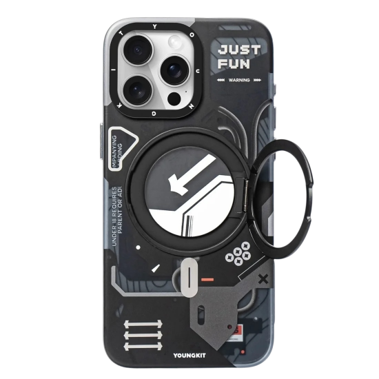 كفر JUST FUN ايفون 16-15 برو ماكس من YOUNGKIT اسود