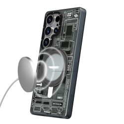 كفر YOUNGKIT S24/S25 ULTRA بتصميم عصري اسود