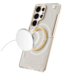 كفر YOUNGKITS25 ULTRA JUST FUN بتصميم عصري شفاف تيتانيوم صحراوي 