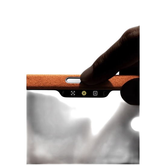 كفر ايفون 17 برو ماكس  alcantara Leather من A-CASE اسود