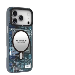 كفر ايفون 17 تصميم رسومات عصريه من YOUNGKIT ازرق 