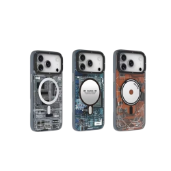 كفر ايفون 17 تصميم رسومات عصريه من YOUNGKIT ازرق 