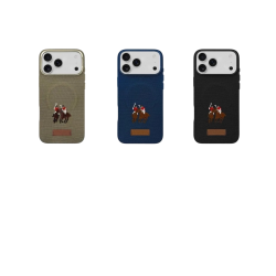 كفر ايفون 17 قماش باربرا ماج سيف  من بولو  ازرق 