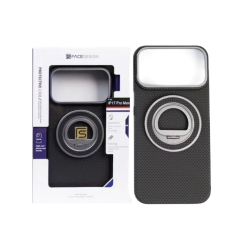 كفر ايفون 17 كاربون فايبر 0.35 سليم  مسكة ماج سيف من FACE DESIGN اسود 