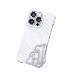 كفر سيلكون DEVIA بتصميم عصري ايفون 16 ابيض 