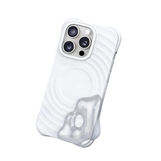 كفر سيلكون DEVIA بتصميم عصري ايفون 16 ابيض