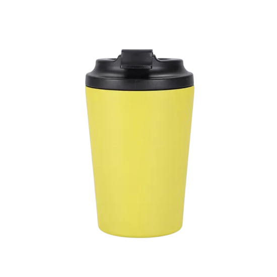 كوب قهوة ستيل ملون قابل للنحت والتعديل مجاناً  اصفر