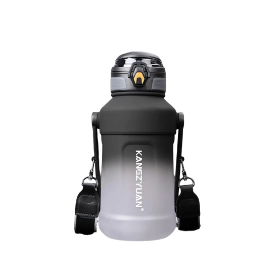 مق ترمس للماء والمشروبات البارده 1500ML من KANGZYUAN ابيض-اسود