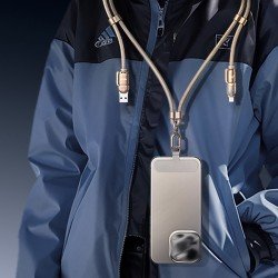 تعليقة رقبة + سلك شاحن شامل بقوة 240W من ريماكس  تعليقة رقبة + سلك شاحن شامل بقوة 240W من ريماكس