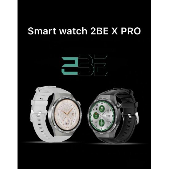ساعة  2BE x pro  الذكية - أداء احترافي وتصميم عصري  اسود - تيتانيوم